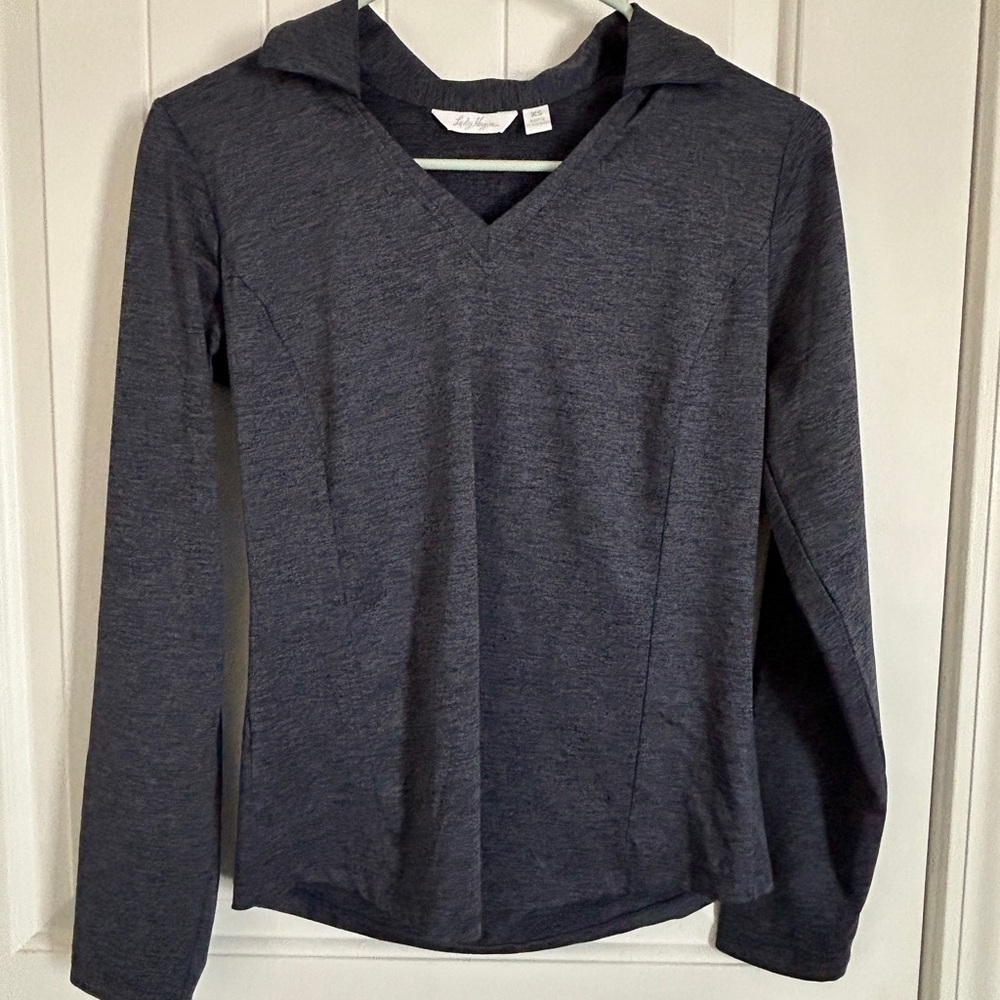 Lady Hagen Charcoal Gray V-Neck